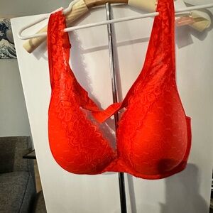 Elegant Red Lace Bra